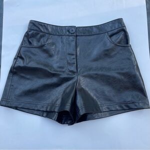 Black Faux Leather Women’s Shorts Zara size s